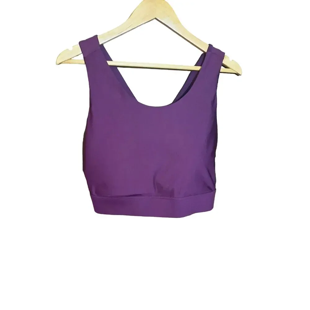 Fabletics Womens No Bounce High Impact Purple Sports Bra Size 2X